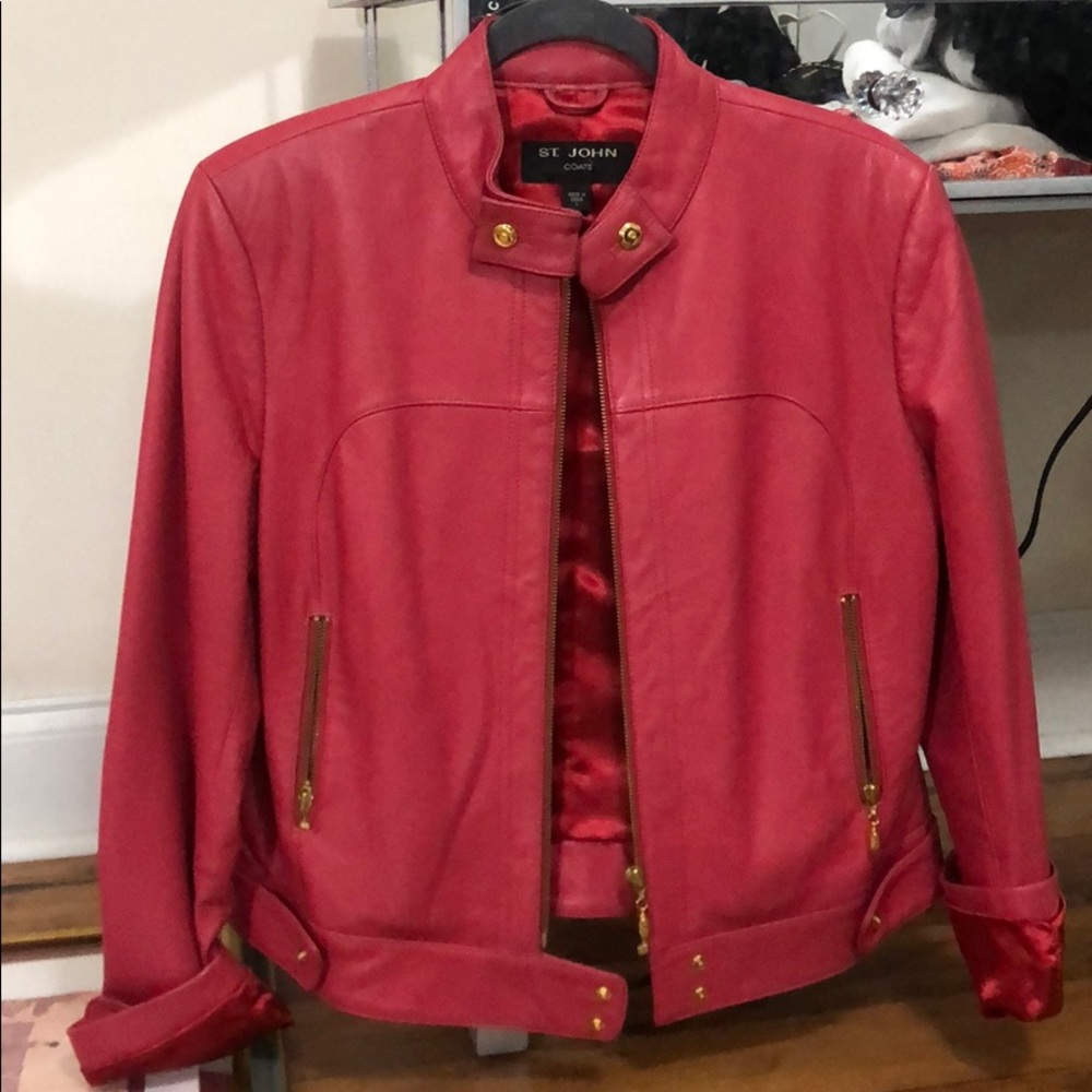St. John Genuine Leather Jacket